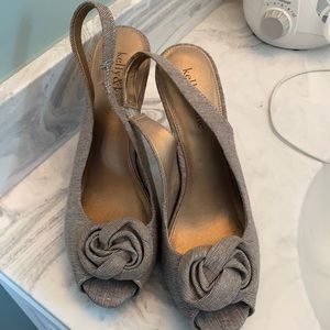 Size 7.5 peep toe shoes, barely worn